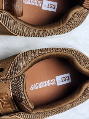 Baskets CAT en cuir marron – Modèle Urban Casual